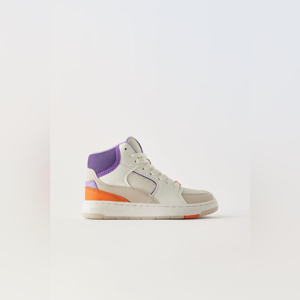 NWT ZARA KIDS MULTI-PIECED HIGH TOP SNEAKERS